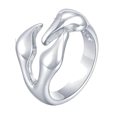 Bague à Griffes en Acier Inoxydable 316L Poli