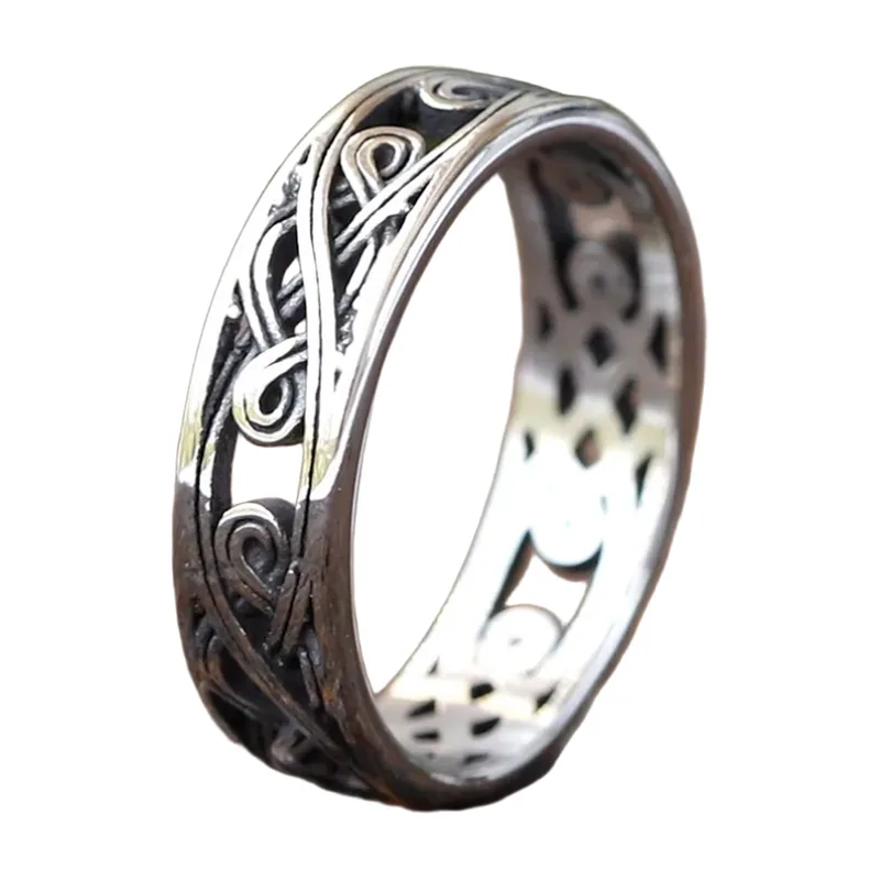 Keltischer Knoten Ring mit Durchbruch-Design, Edelstahl