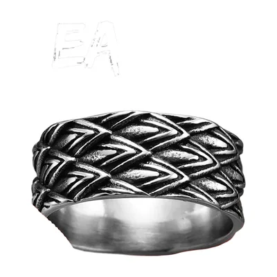 Adlerfeder Ring aus 316L Edelstahl