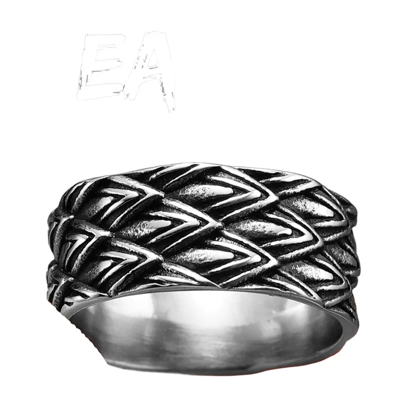 Adlerfeder Ring aus 316L Edelstahl
