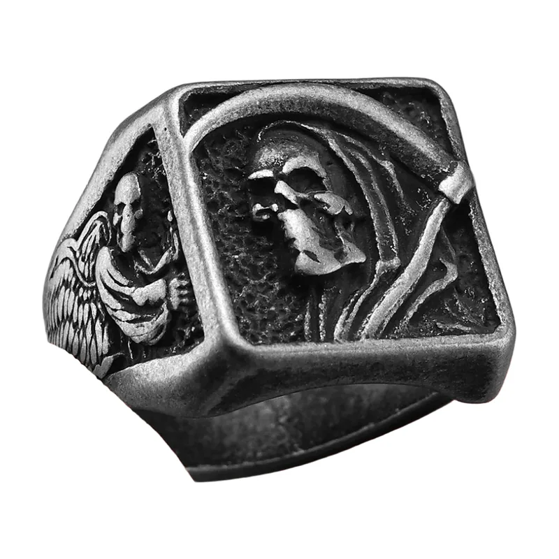 Anillo Sello de la Parca, Acero Inoxidable 316L