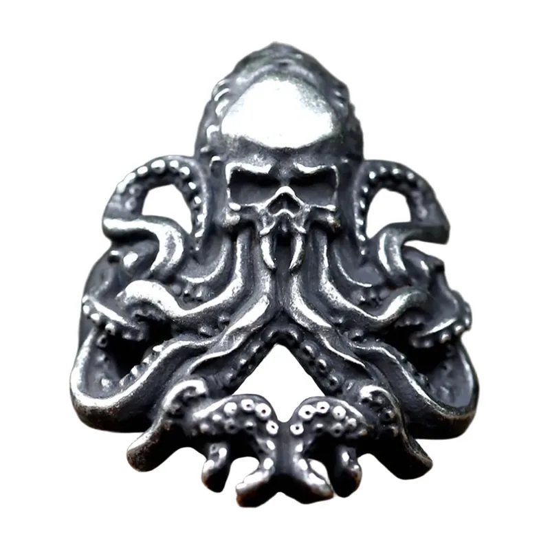 Oktopus-Totenkopf Statement-Ring aus Edelstahl