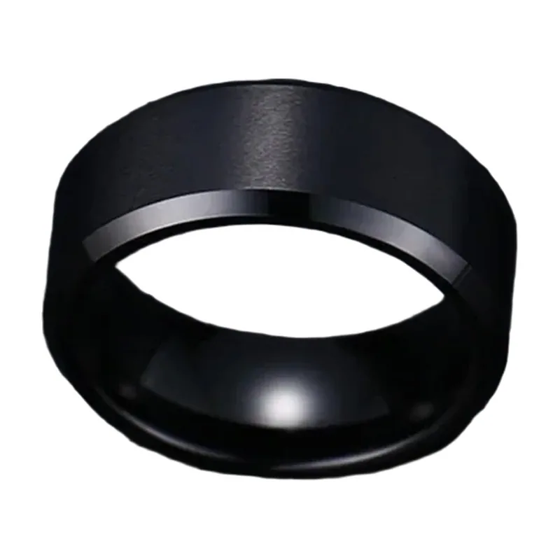 Anillo de Banda con Bordes Biselados, Acero Inoxidable 316L