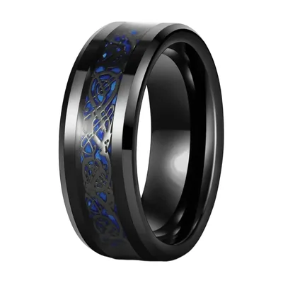 Keltischer Drachenring für Herren, 316L Edelstahl