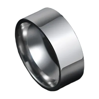 Klassischer glatter Ring aus Edelstahl