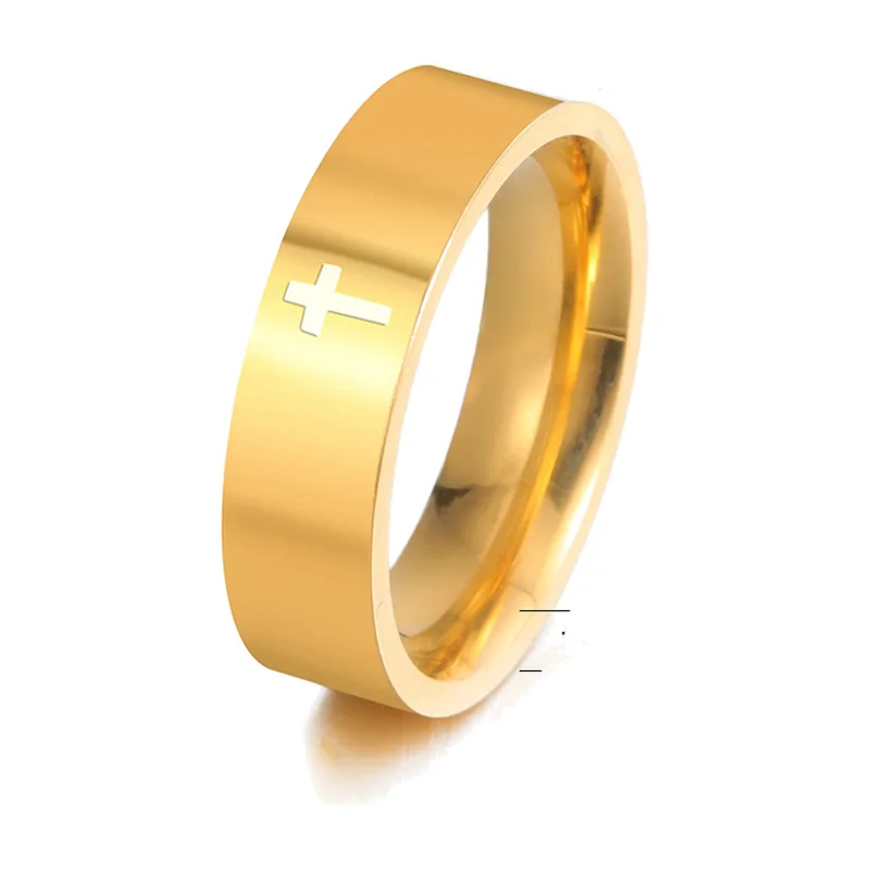 Kreuz Motiv Ring für Herren, 316L Edelstahl