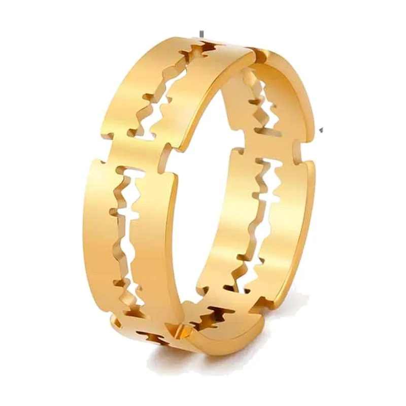 Blade Ring mit gezackten Kanten aus Edelstahl
