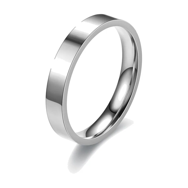 Flacher Herrenring, Polierter Edelstahl
