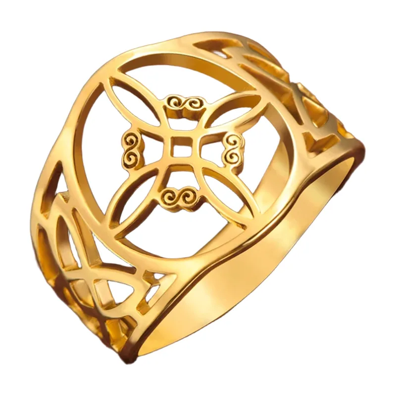 Keltischer Knoten Ring mit Openwork-Design, Edelstahl
