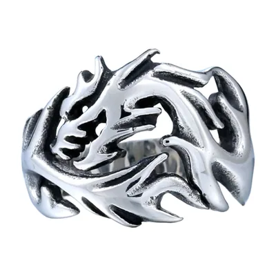Ankh Openwork Statement-Ring aus 316L Edelstahl
