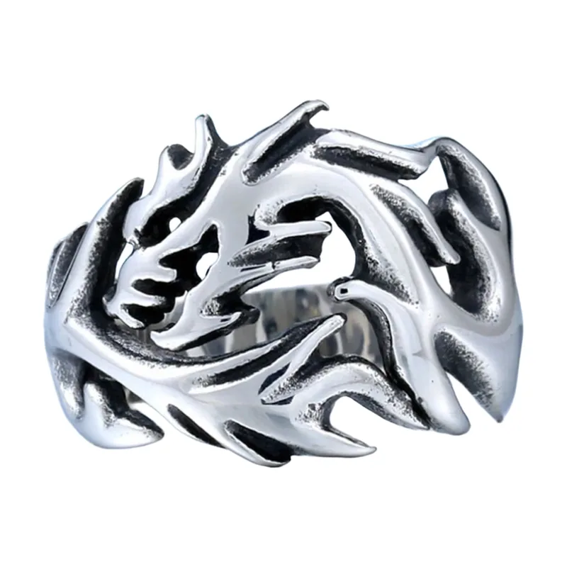 Ankh Openwork Statement-Ring aus 316L Edelstahl