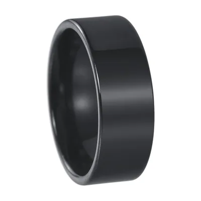 Flacher polierter Ring für Herren, Edelstahl 316L