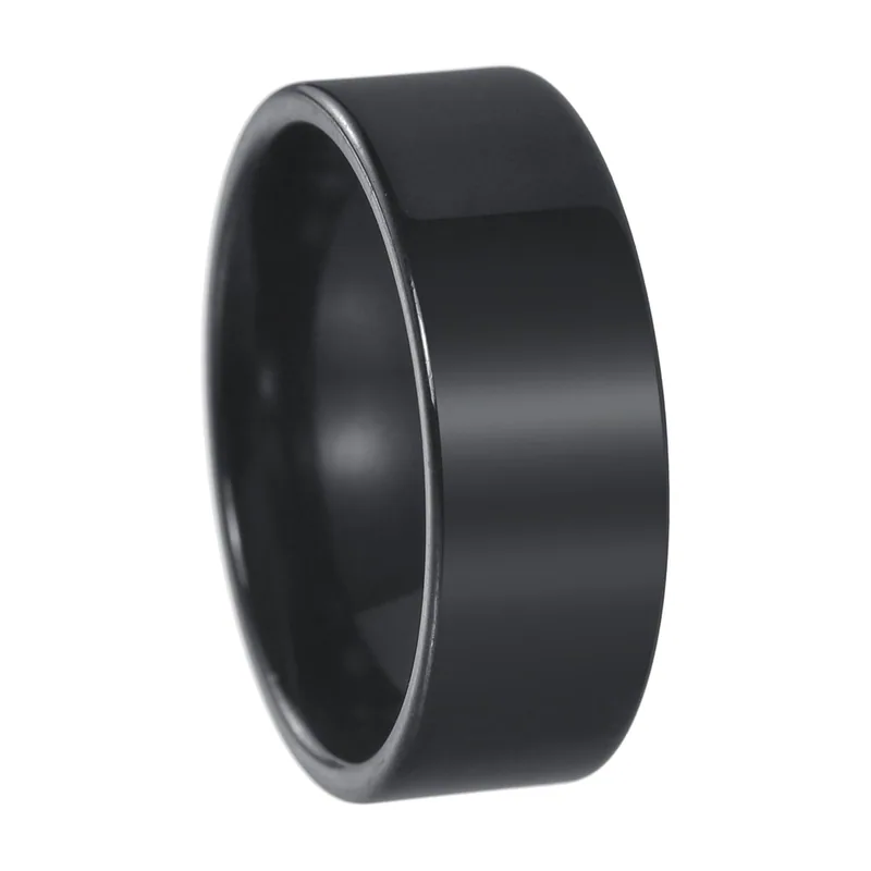 Polished Flat Band Ring, 316L Stainless Steel