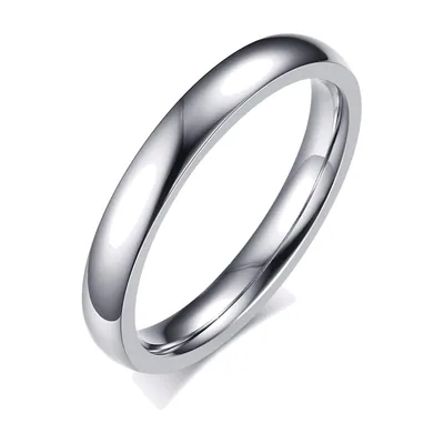Bague Alliance Polie, Acier Inoxydable 316L