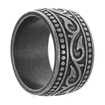 Wikinger Runen Ring für Herren, Edelstahl