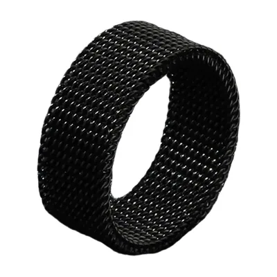 Herren Ring mit Geflochtenem Mesh-Design, Edelstahl