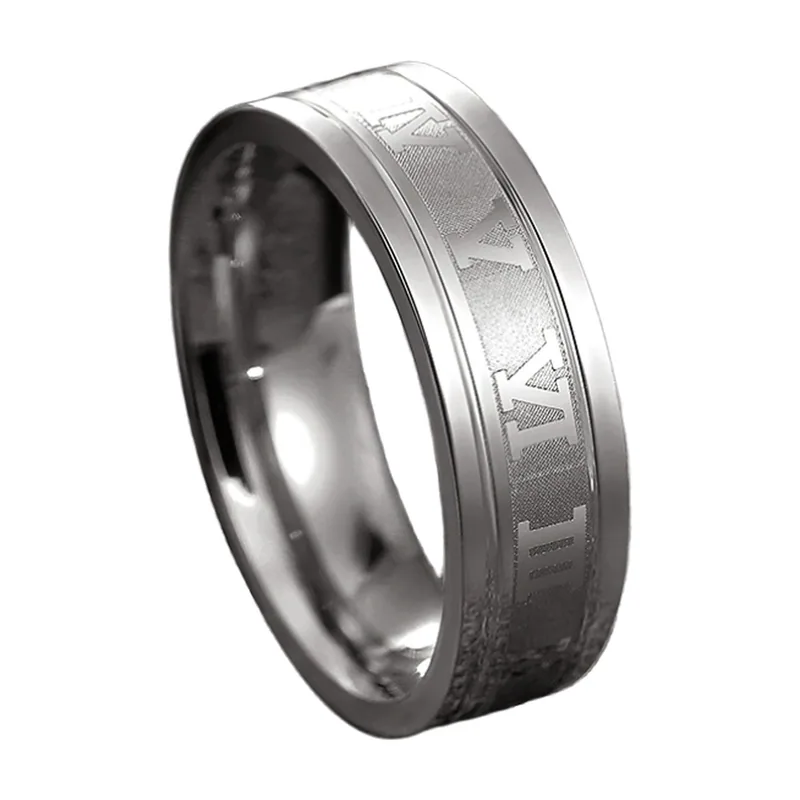 Anello Numeri Romani, Acciaio Inossidabile 316L