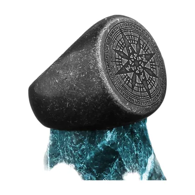 Vegvisir Kompass-Siegelring aus 316L Edelstahl