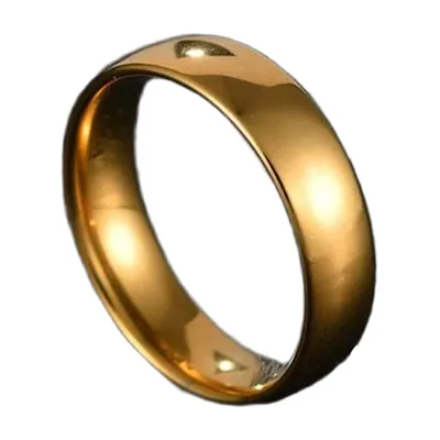 Polierter Herrenring Schlicht, 316L Edelstahl