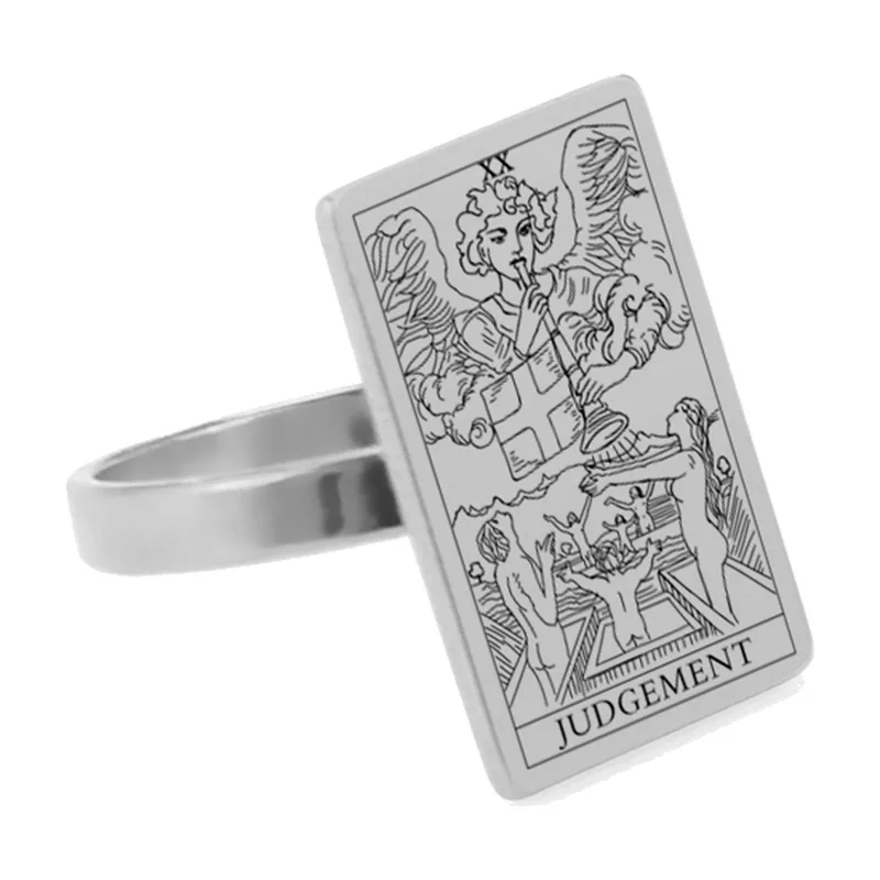 Judgement Tarot Card Signet Ring, 316L Stainless Steel