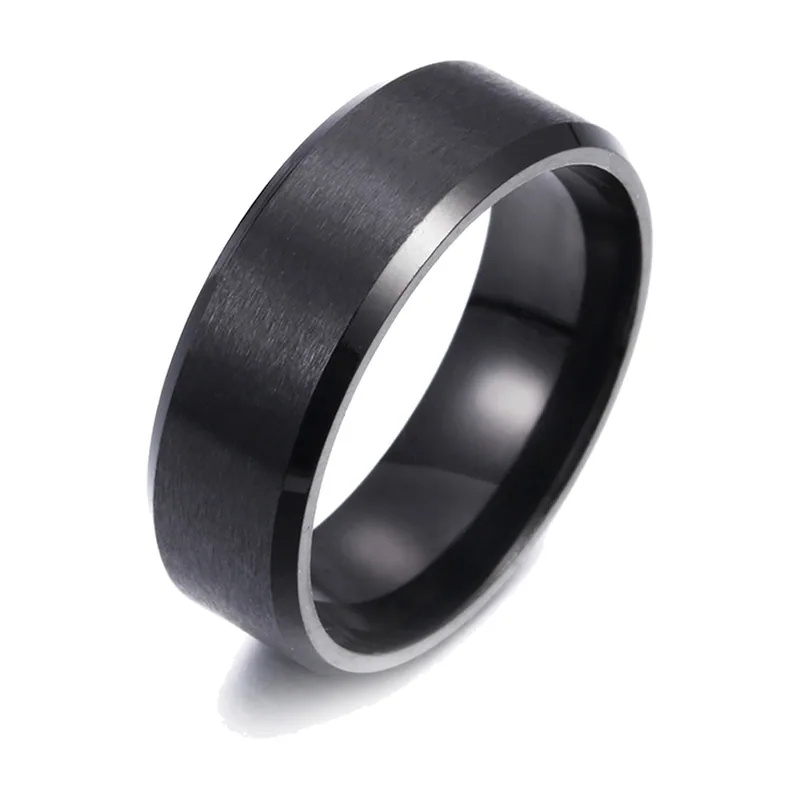 Anillo de Banda Plana Cepillado, Acero Inoxidable