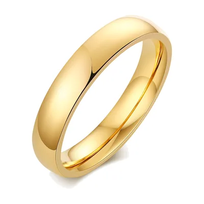Anillo Banda Pulida para Hombre, Acero Inoxidable
