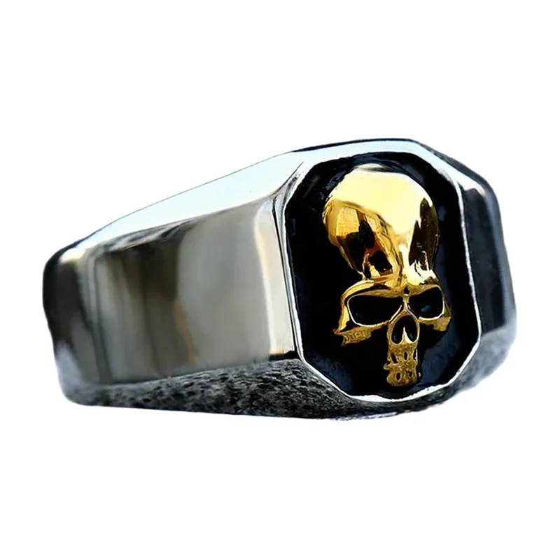 Skull Signet Ring, 316L Stainless Steel