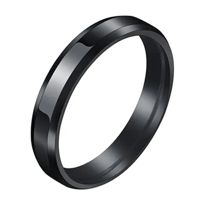 Anillo de Banda Sencillo, Acero Inoxidable Pulido
