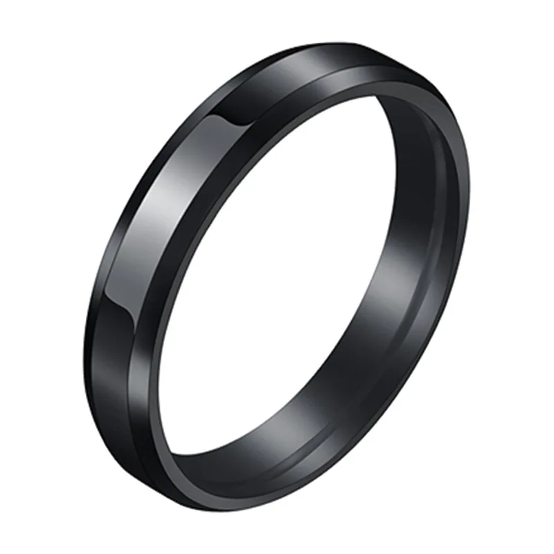 Bague Anneau Simple, Acier Inoxydable Poli