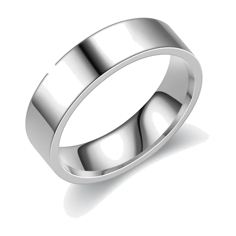 Bague Alliance Polie, Acier Inoxydable 316L