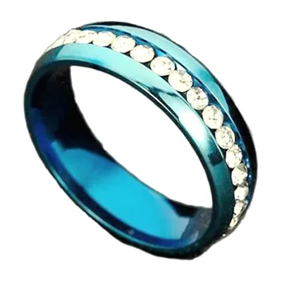 Anello a Fascia con Zirconia Chiari, Acciaio Inossidabile