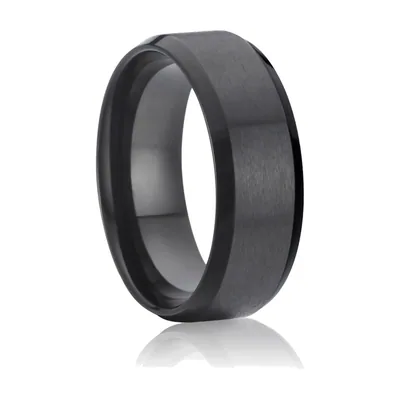 Gebürsteter Ring für Herren, 8mm Edelstahl