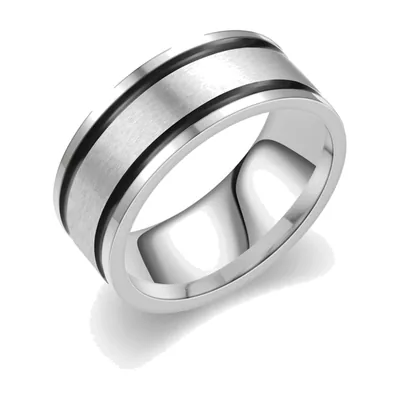 Bague à Double Rainure, 8mm Acier Inoxydable