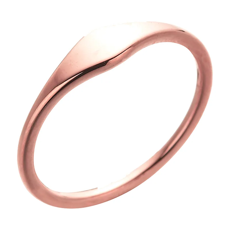 Minimalistischer schmaler Ring, polierter Edelstahl