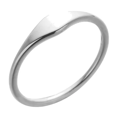 Bague Anneau Minimaliste, Acier Inoxydable Poli
