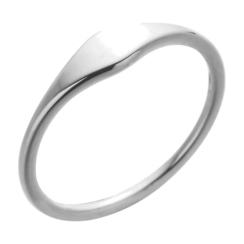 Schlichter Minimalistischer Ring, polierter Edelstahl