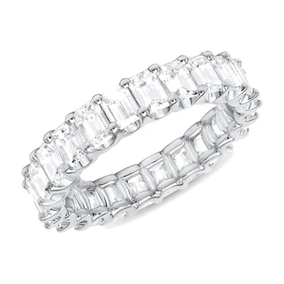 Anello Eternity con Zirconia Chiara, Acciaio Inossidabile