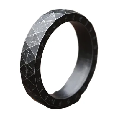 Wikinger Runenring für Herren, 316L Edelstahl