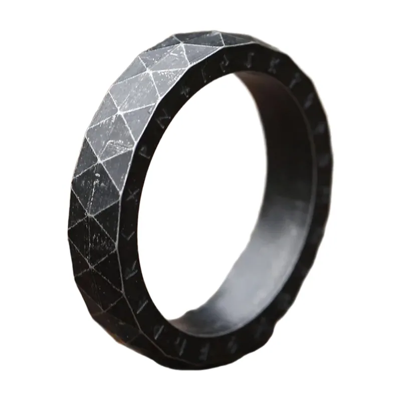 Wikinger Runenring für Herren, 316L Edelstahl