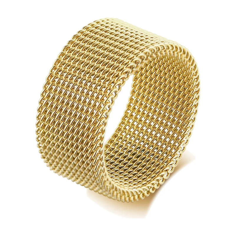 Anillo de Malla Tejida, Acero Inoxidable 316L