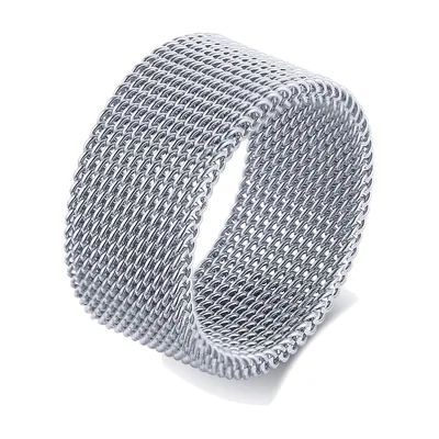 Anillo de Malla Tejida, Acero Inoxidable