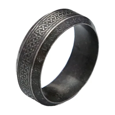 Wikinger Runenring mit keltischem Knoten, Edelstahl