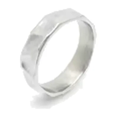 Geometrischer Facettiertes Ringband, Edelstahl