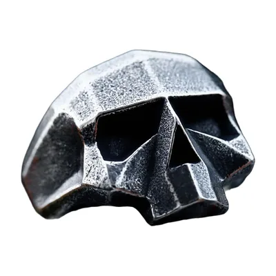 Geometric Skull Statement Ring, 316L Stainless Steel