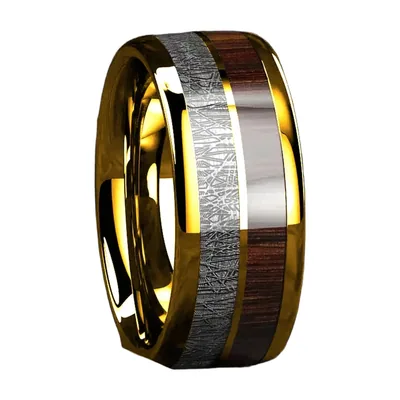 Anello a fascia con abalone viola, Acciaio Inossidabile
