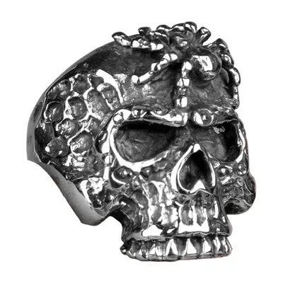 Anillo Gótico de Calavera y Araña, Acero Inoxidable