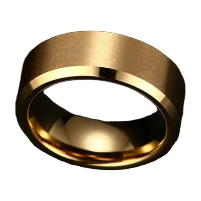 Anello a Fascia con Finitura Mista, Acciaio Inox 316L