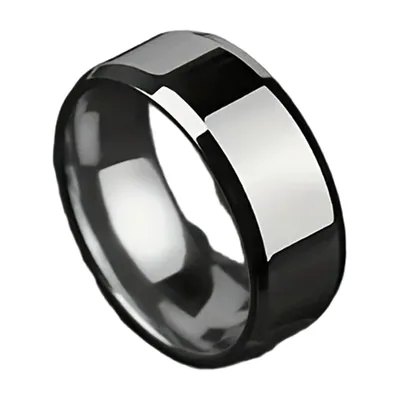 Anillo pulido con ranura central, acero inoxidable