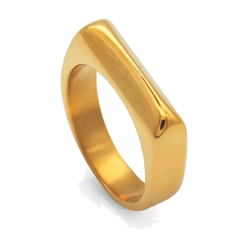Anillo Sello Cuadrado Pulido, Acero Inoxidable