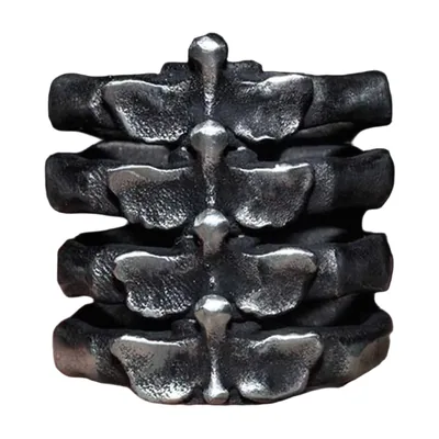 Wirbelsäule Statement-Ring aus 316L Edelstahl